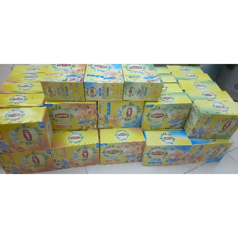 Hộp 16 Gói Trà Lipton Ice Tea Vị Xoài/Vị đào (14g / Gói)