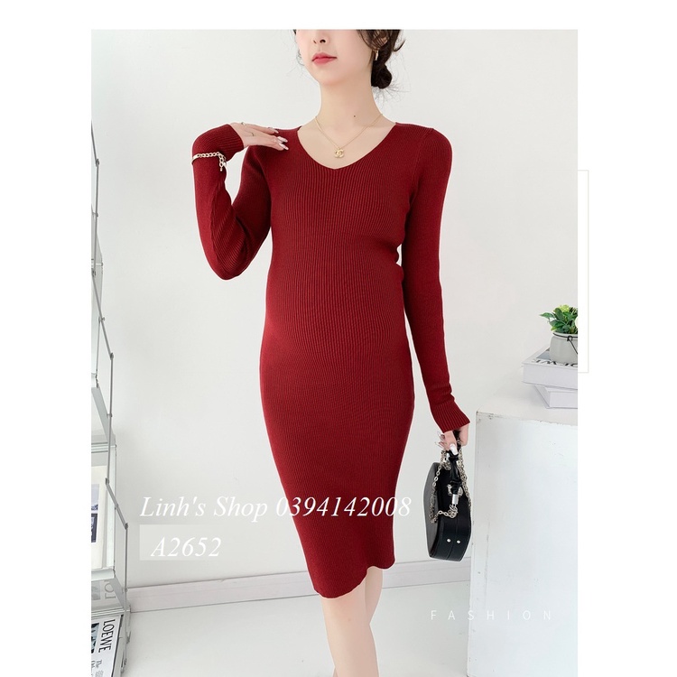 Váy Đầm Bầu Ôm Body A2652