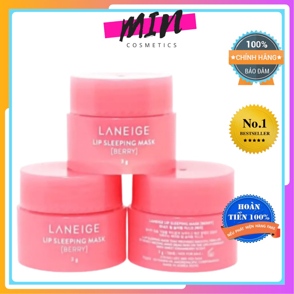 Son dưỡng [Dưỡng môi hồng 100%-Hàng Auth] Ủ môi lanneige Hàn Quốc size mini