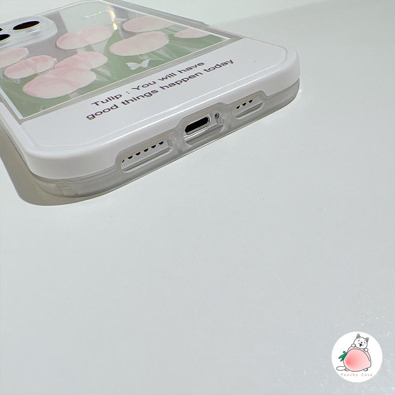 Ốp Điện Thoại TPU Chống Sốc Họa Tiết Hoa Tulip Thời Trang Cho iPhone 13 12 Pro Max 11 Xr Xs Max X 7 8 Plus