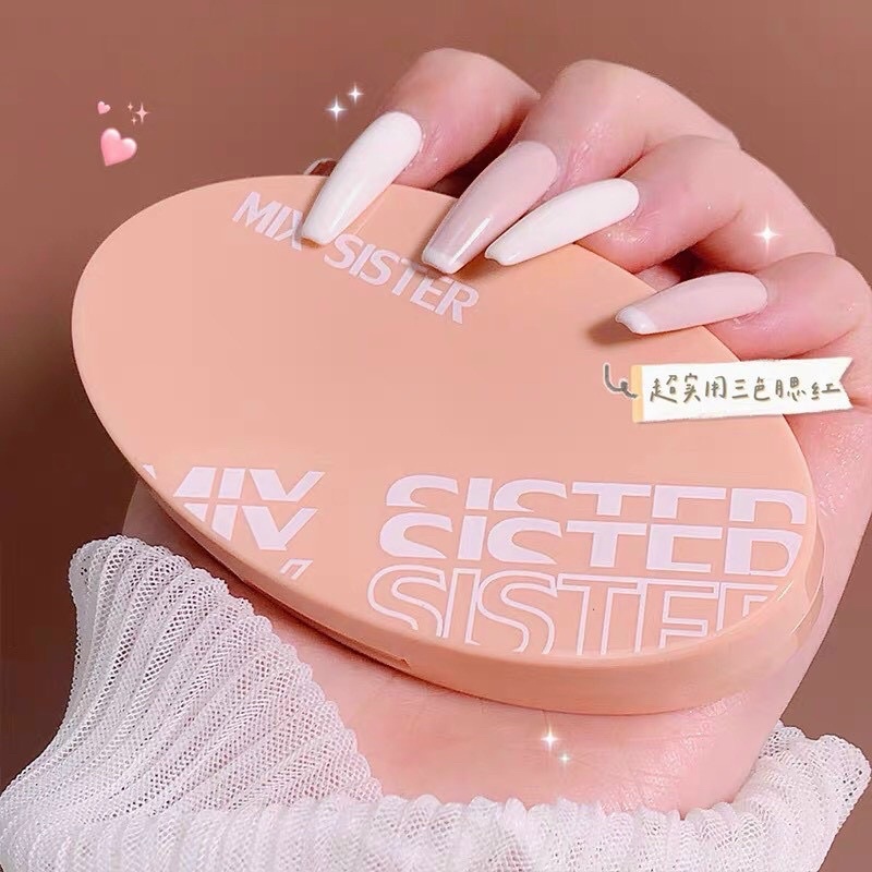 Má hồng bắt sáng Highlight Mix Sister 3 ô