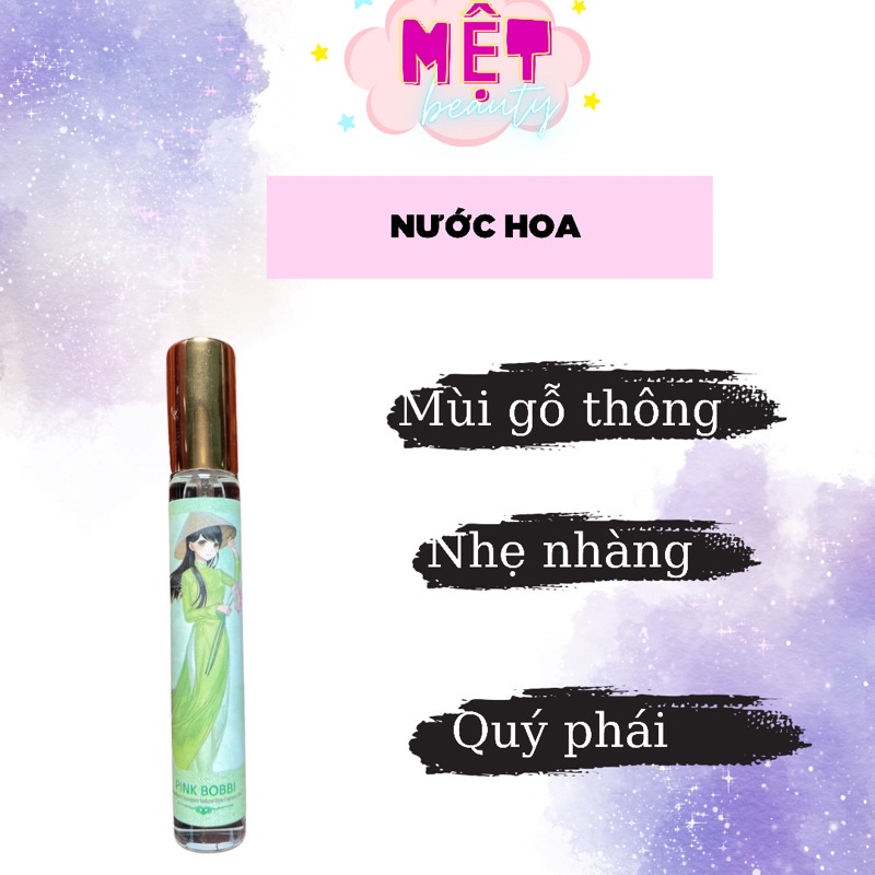 SET NƯỚC HOA NỘI ĐỊA TRUNG MINI PINK BOBBI 15ML*4 CÓ 4 MÙI MẪU ĐƠN, TRÁI CÂY, MÙI HOA, MÙI GỖ GIỮ HƯƠNG LÂU