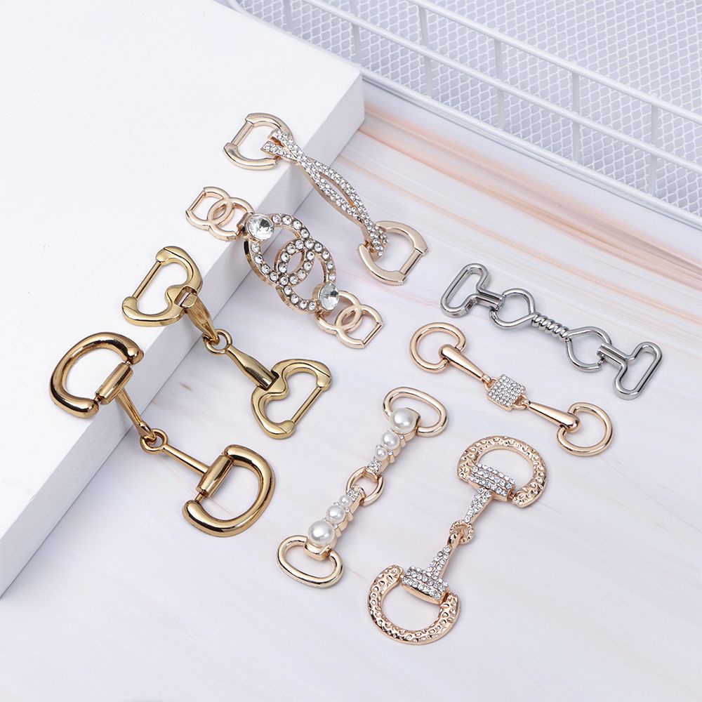 Khóa dây bằng kim loại dùng trang trí túi xách/ giày DIY thời trang