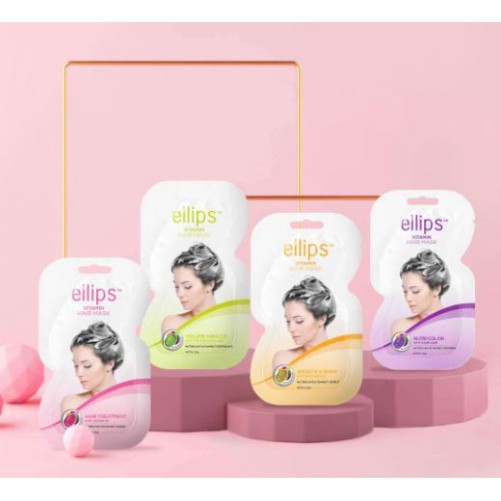 Kem Ủ Tóc💝Dành Cho Tóc Hư Tổn💝 Ellips Vitamin Hair Mask Hair Repair - Chăm Sóc Tóc Hư Tổn 20g