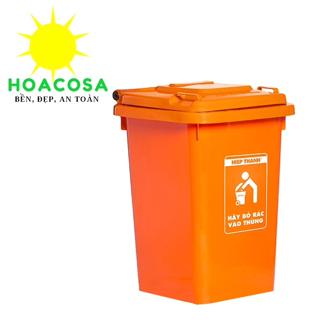 Bộ 10 Thùng Rác Công Nghiệp 60L (60 Lít) Nhựa Hiệp Thành Không Bánh Xe - Cứng Cáp, Bền Lâu- Đồ Gia Dụng Hoacosa.