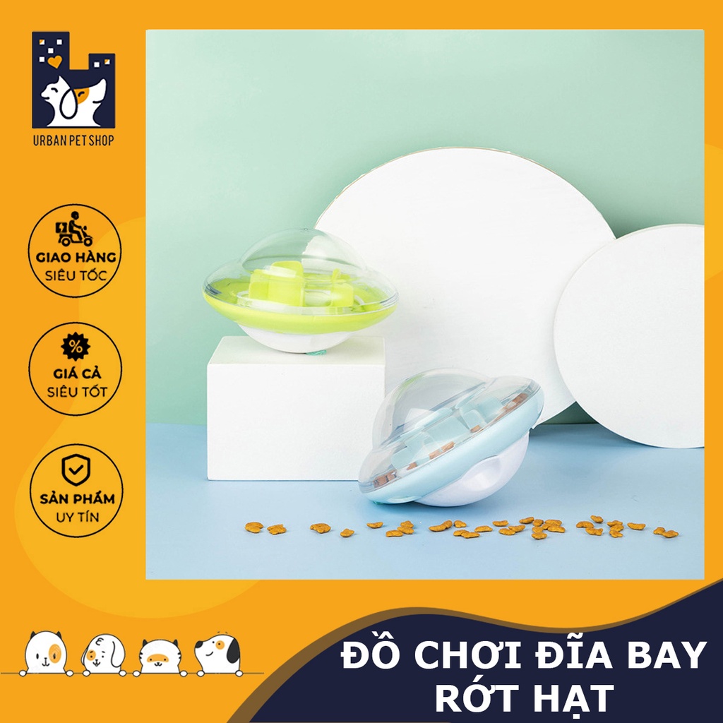 ĐỒ CHƠI ĐĨA BAY RỚT HẠT CHO THÚ CƯNG - ĐỒ CHƠI ĐUỔI BẮT