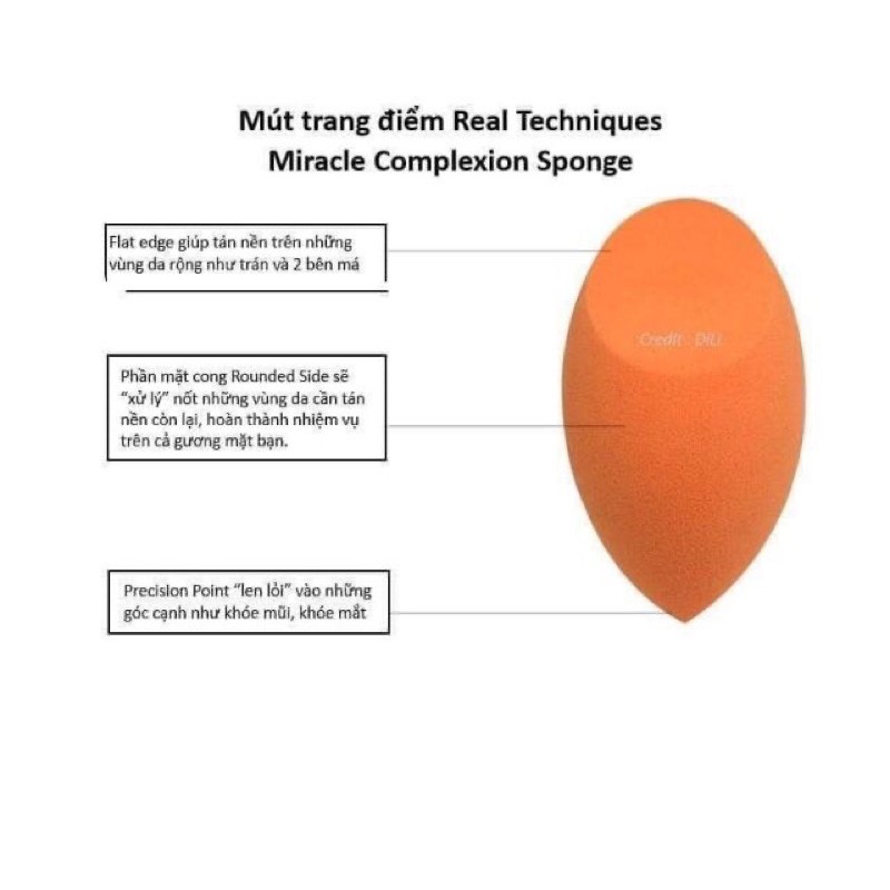 Bông Mút trang điểm Sponge Real Techniques Miracle Complexion Chính hãng
