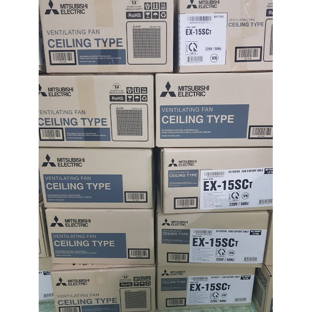 [FREESHIP 99K]_Quạt hút âm trần Mitsubishi Ex-15SC6T (Bảo hành chính hãng)