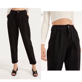 Quần baggy dáng bom cạp cao (ảnh thật)