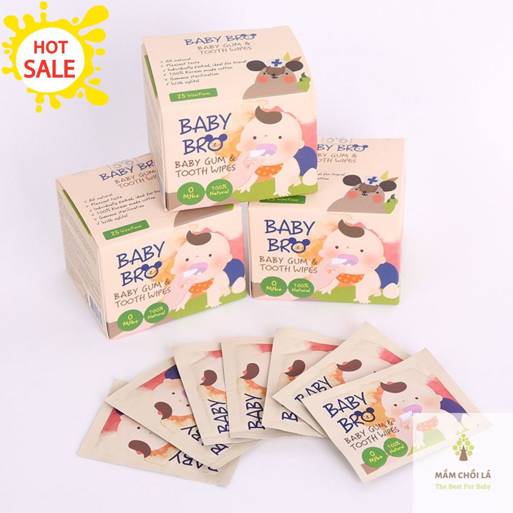 Khăn lau răng cho bé Gạc lau răng Babybro Hàn Quốc cho trẻ dưới 6 tuổi thumbnail
