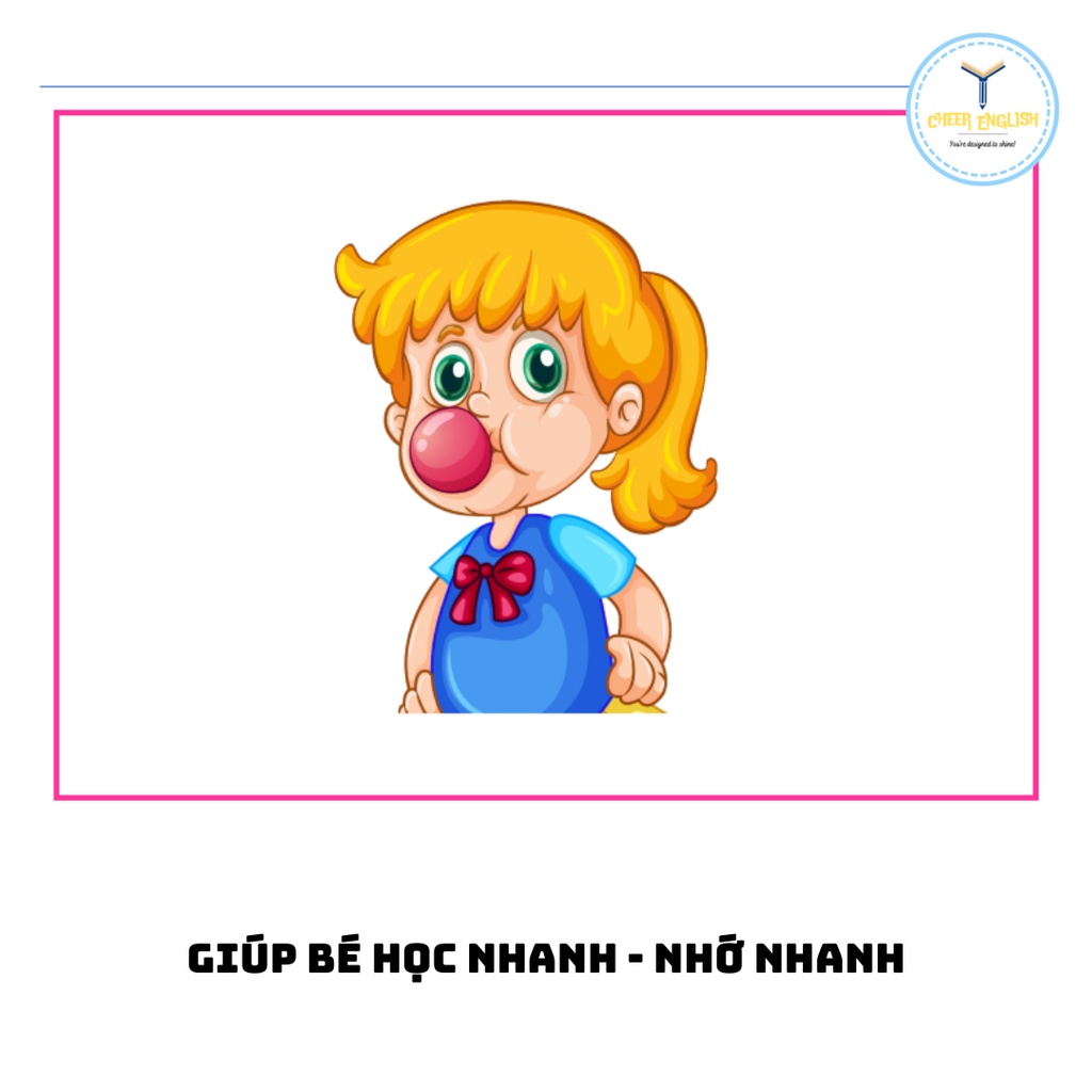 Flashcard chủ đề gia đình thẻ học Tiếng Anh ép plastic