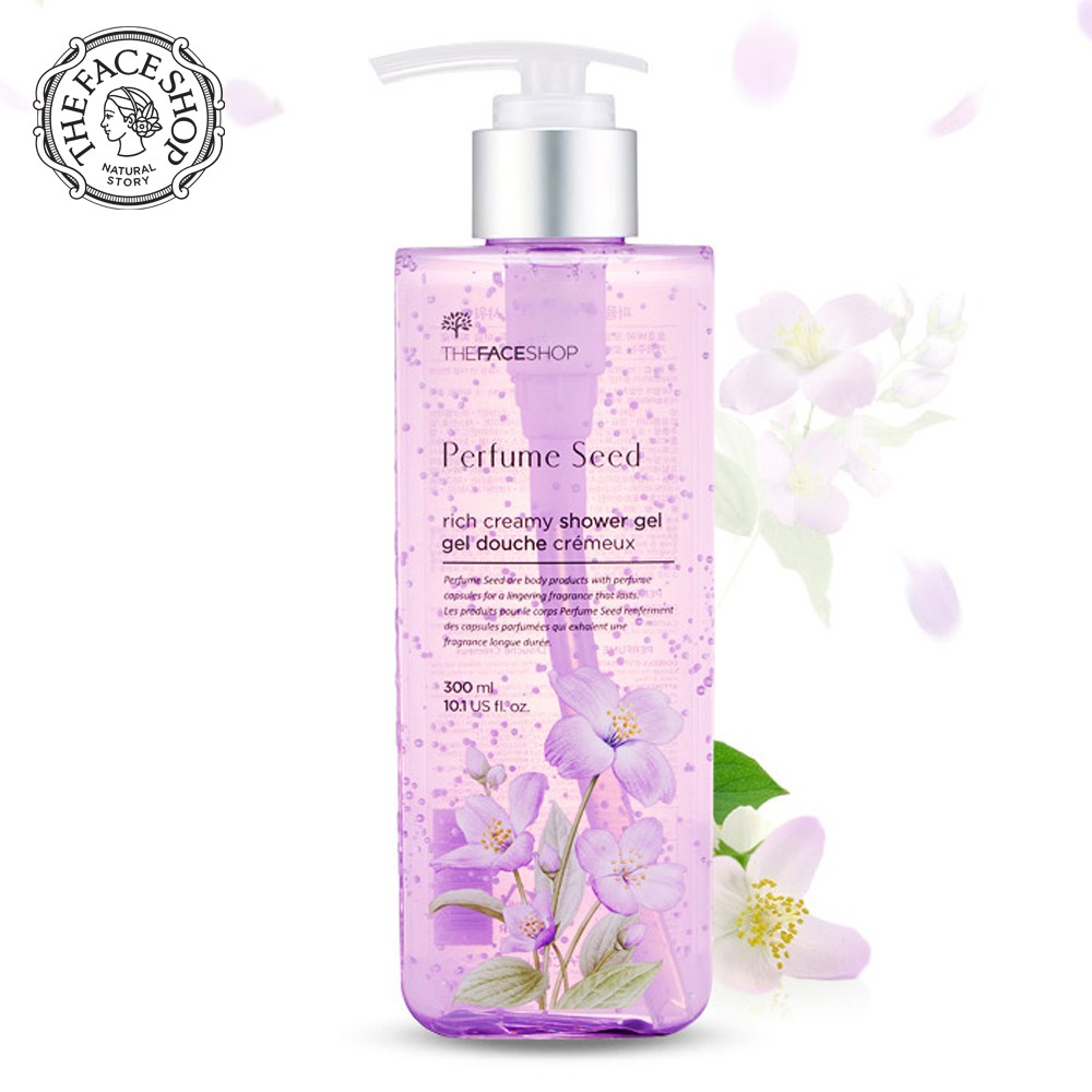 SỮA TẮM SÁNG DA ẨM MỊN PERFUME SEED RICH CREAMY SHOWER GEL THE FACE SHOP 300ML