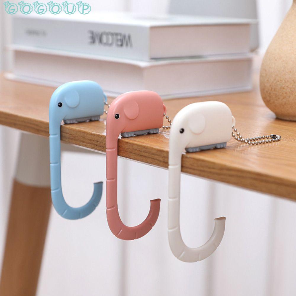 Móc Treo Túi Xách Bằng Nhựa Hình Chú Voi Nhiều Màu Dễ Thương