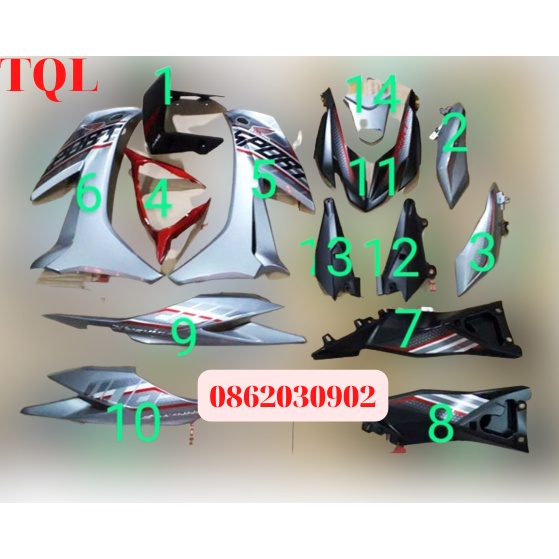 Bán lẻ,Dàn áo winner x màu Sport limited,dàn áo chính hãng,nhựa màu thay thế chính hãng giá tốt