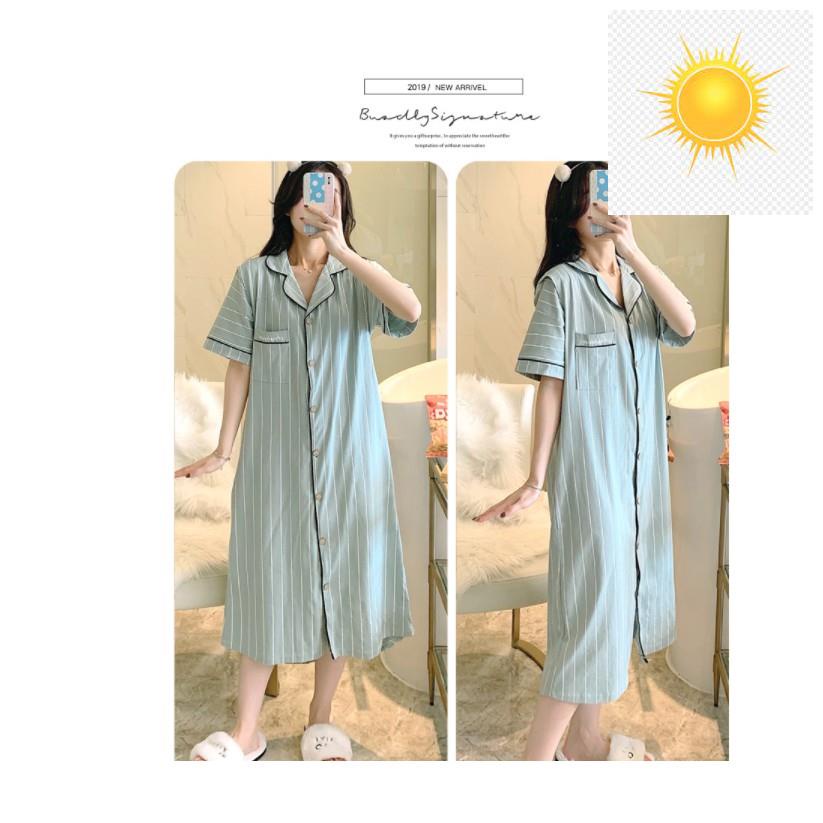 🍒☘ Đầm, Váy Bầu Và Sau Sinh Cho Con Bú AZUNO AZ1932 Chất Liệu Cotton Mặc Hè Cực Mát 🍒☘