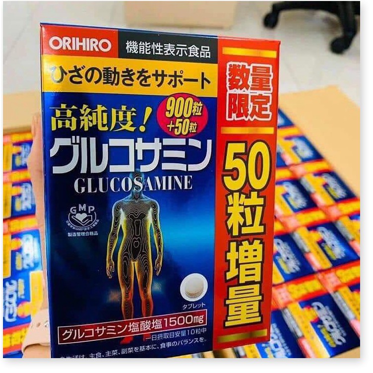 [Mã chiết khấu giảm giá sỉ sản phẩm chính hãng] {Mẫu mới} Glucosamine Orihiro 1500mg 950 viên – Giúp Bổ xương khớp, tăng