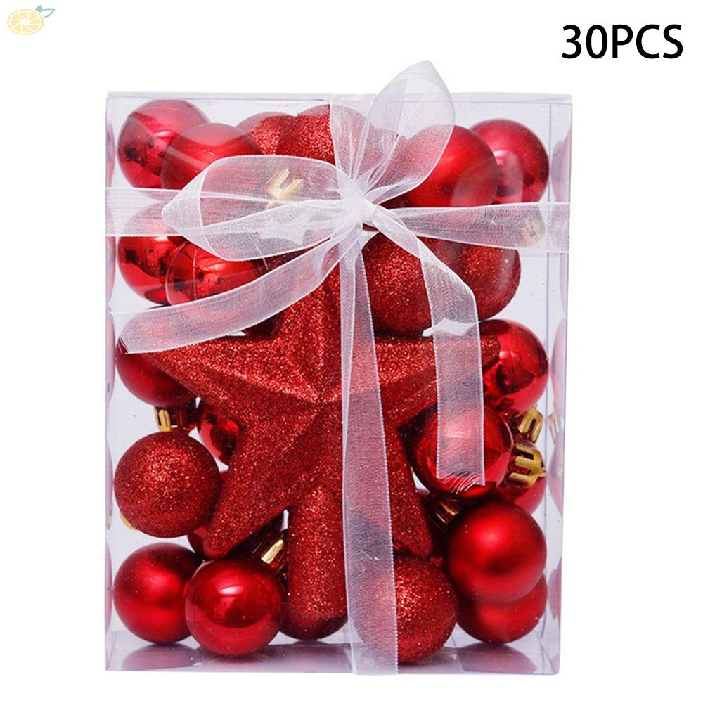 Set 30 Quả Châu 30mm Trang Trí Cây Thông Giáng Sinh