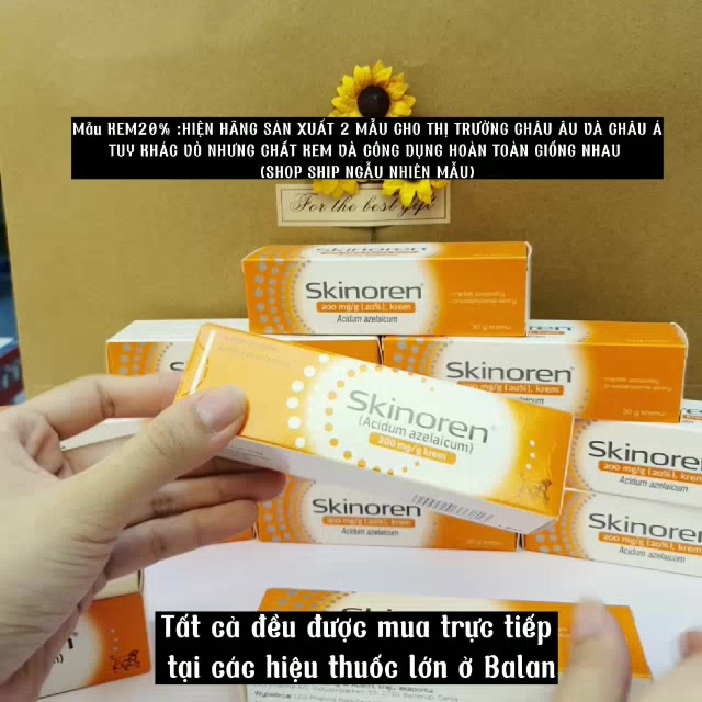HÀNG SẴN Kem Skinoren 20% Acid Azelaic giảm mụn thâm nám 30g, kem Skinoren 15% zel bản Balan date mới | BigBuy360 - bigbuy360.vn
