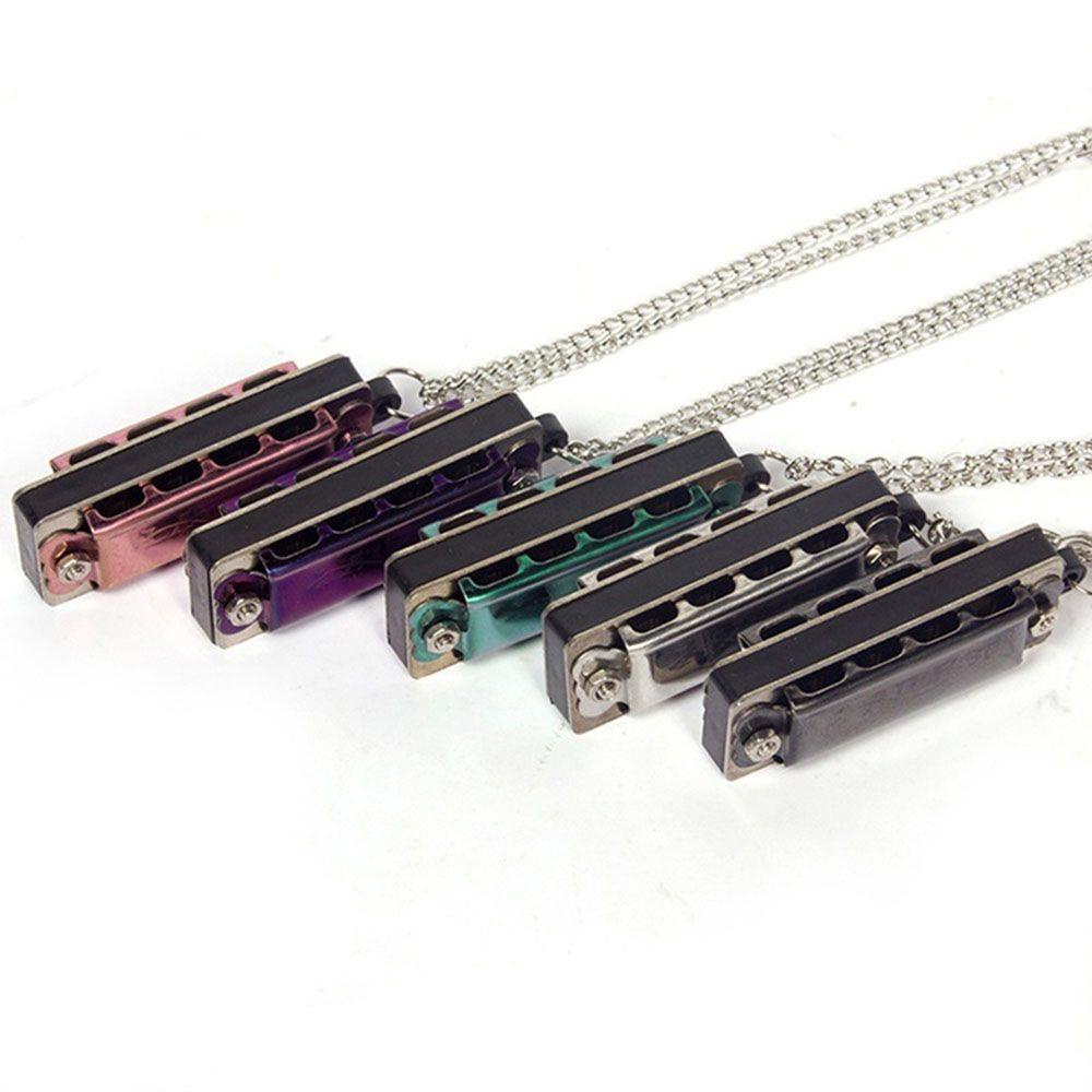 DARON Vòng cổ Mặt Kèn Harmonica Mini Bằng Thép Không Gỉ Thời Trang Cho Bé