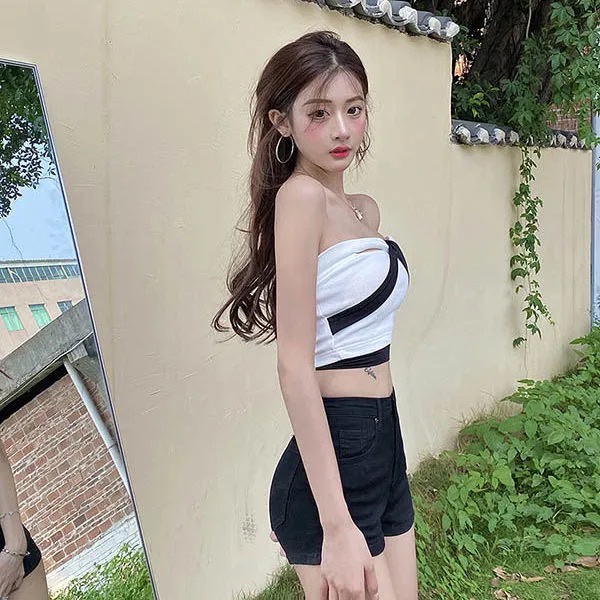 Xả Kho : Áo Crop-top láo lót áo len không dây siêu sexy siêu quyến rũ chất len móc mềm mại A007 hot