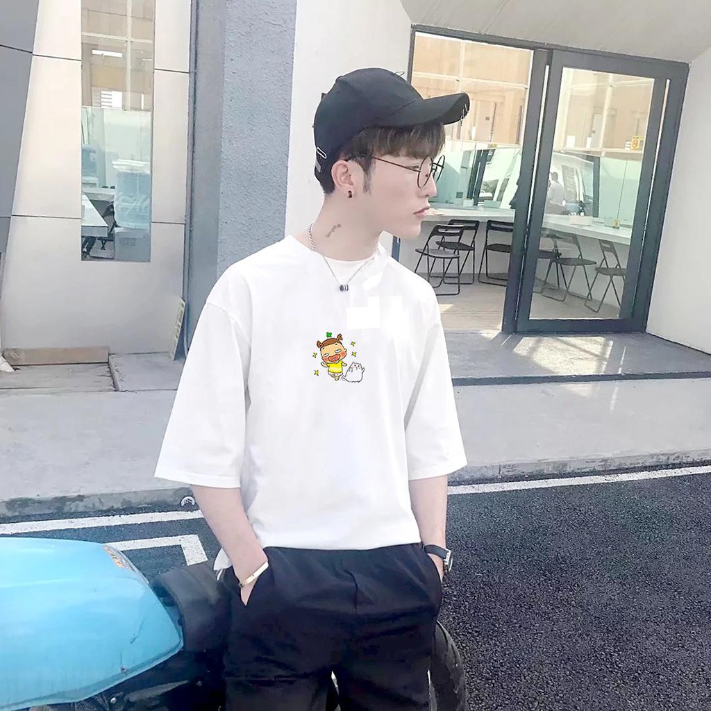 Áo thun tay lỡ nam form rộng in hình Quỳnh aka dễ thương vải dày mịn TEEWO173