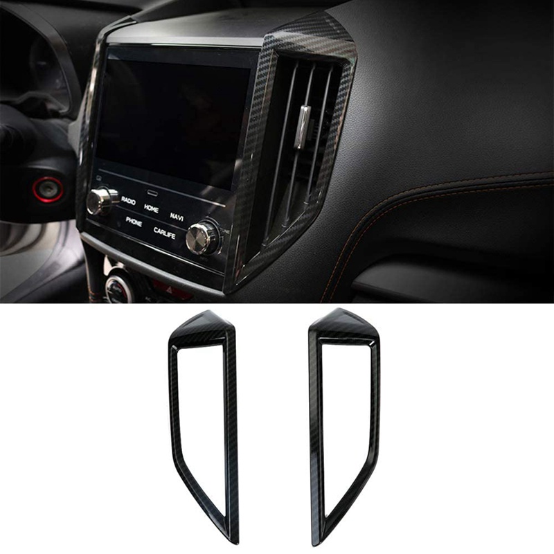 Set 6 Khung Trang Trí Lỗ Thông Gió Xe Hơi Subaru XV Crosstrek Impreza 2018-2021 Bằng Sợi Carbon