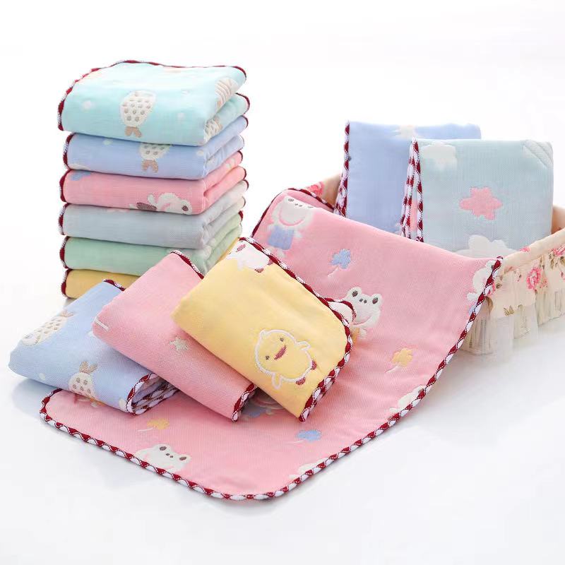 Khăn tắm Soffny bằng cotton 6 lớp hình vuông thấm nước tốt cho trẻ em