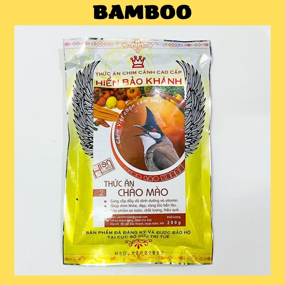 Cám chim chào mào Hiển Bảo Khánh số 2 cao cấp 200gram - Cám Hiển Bảo Khánh giá rẻ