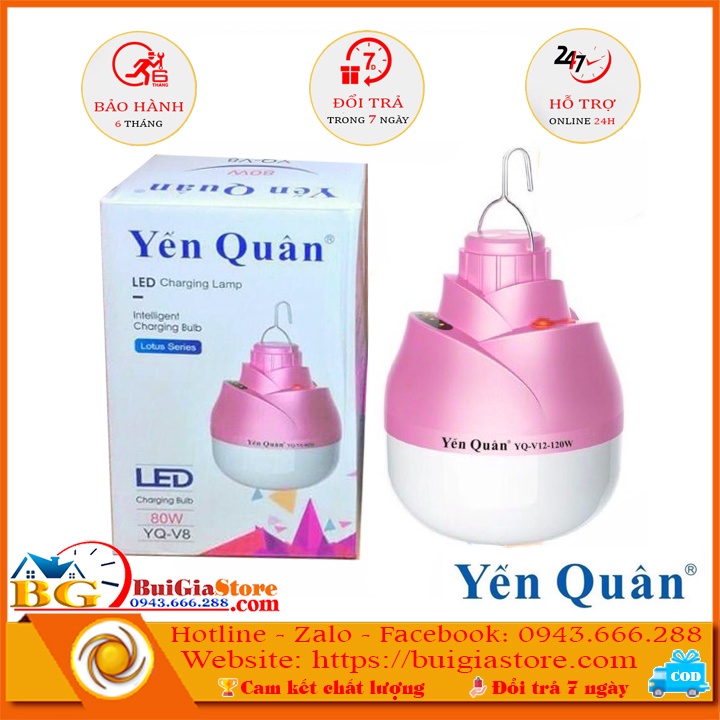 Bóng đèn sạc tích điện Yến Quân YQ-802 | YQ-V8 | YQ-V12 | 3 chế độ sáng