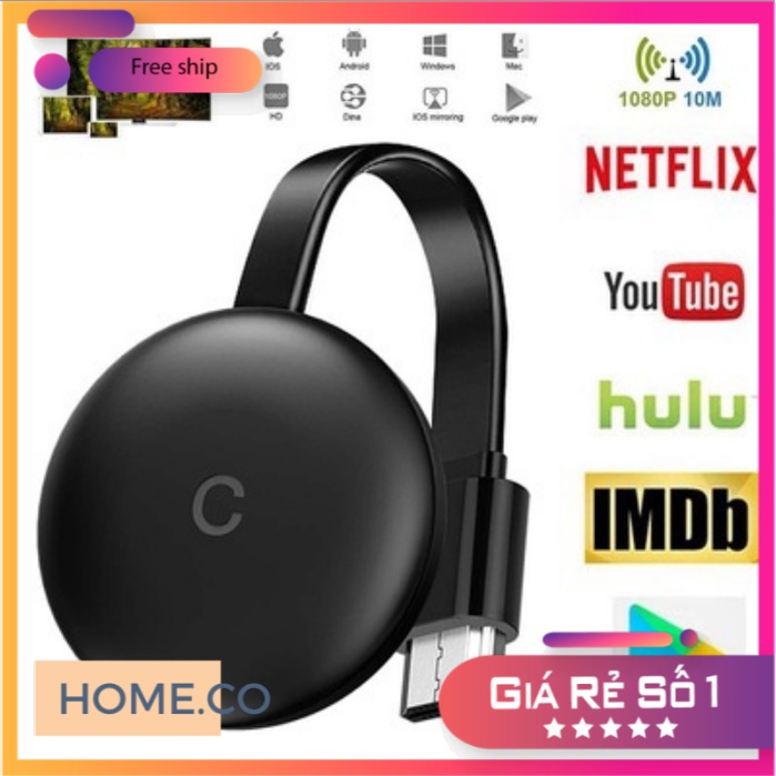 HDMI không dây kết nối điện thoại máy tính bảng với tivi máy chiếu màn hình hỗ trợ các loại điện thoại ANDROID và IOS