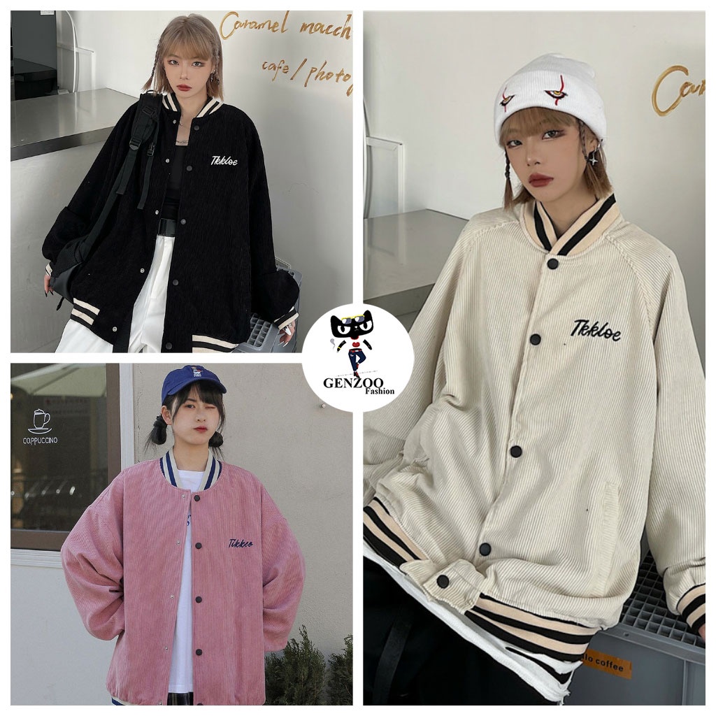 Áo khoác bomber TIKER Áo khoác nhung tăm Unisex Ulzzang cá tính hot trend - GEN_ZOO