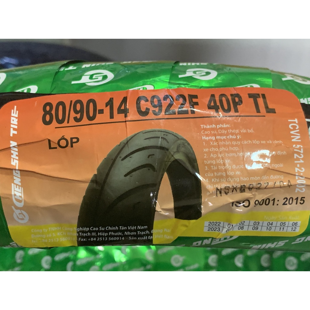 Vỏ Chengshin 70-80-90-100/90/14, 80/90/16 Bánh Trước/Sau Airblade, Click, Vario, Vision, Pcx cũ, SH Mode - Không Ruột