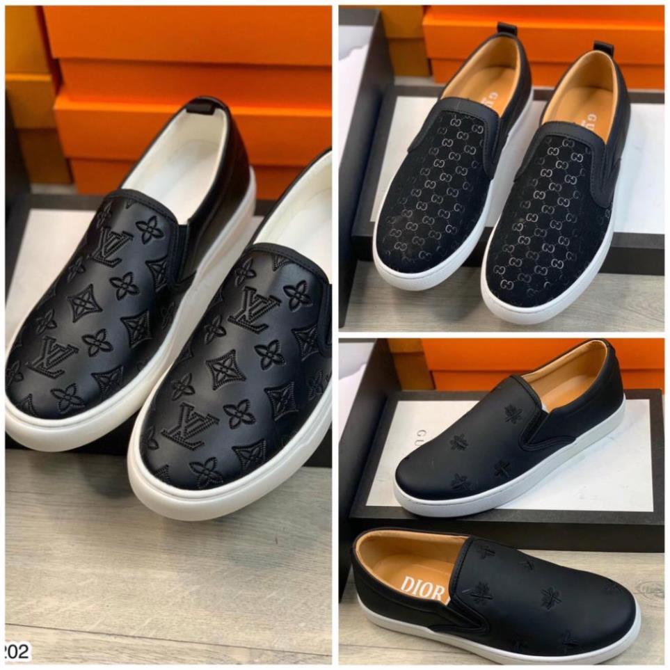 Giầy lười nam Dior,Gucci,Lv chất cha cao cấp đế cao su_Giầy lười nam CC