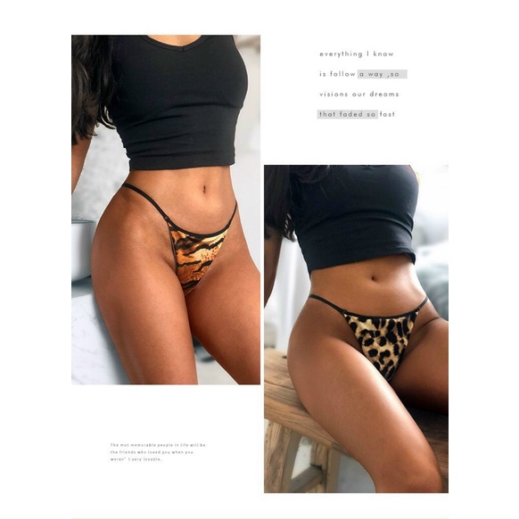 Quần lót gợi cảm - quần lót lọt khe chữ T da beo rằn ri sexy cá tính cuốn hút G800