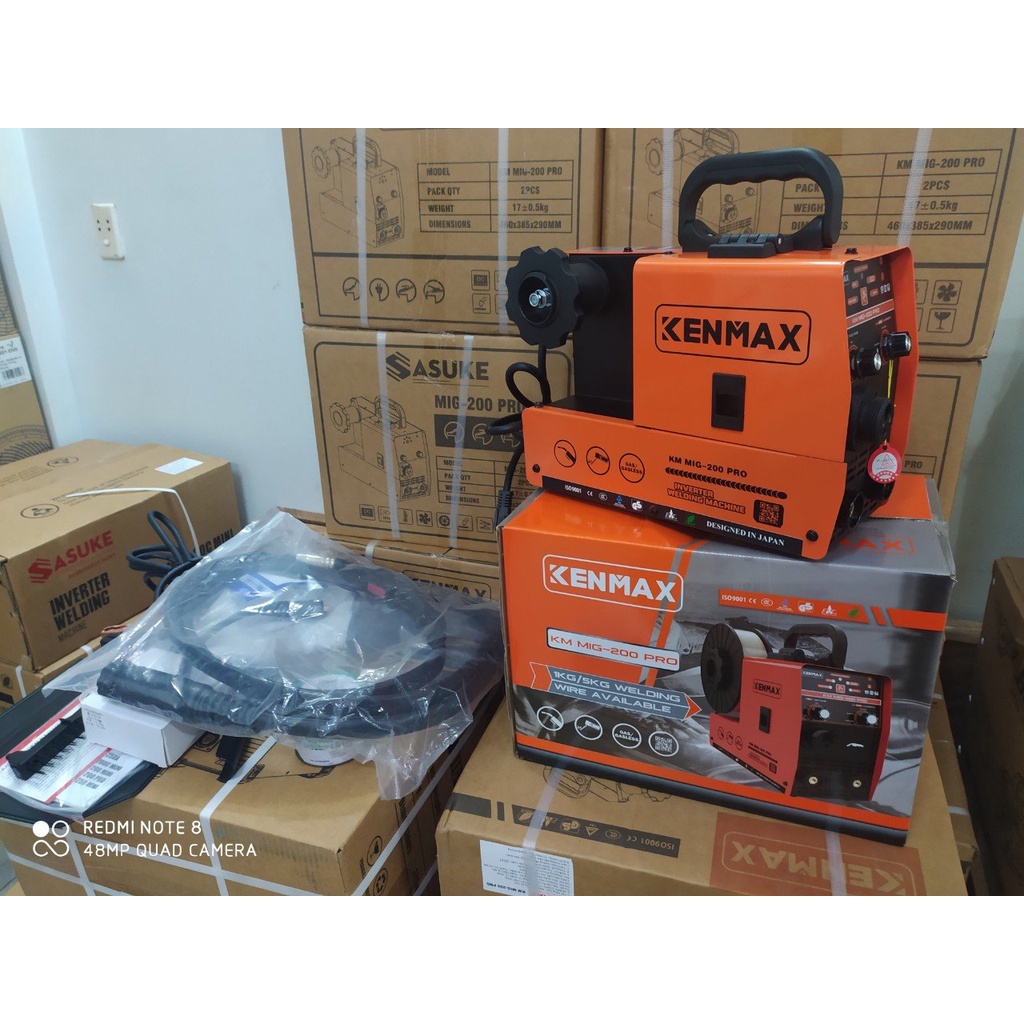 Máy Hàn mig 5 chức năng KENMAX KM MIG 200 PRO Sử Dụng cả cuộn Dây 1kg và 5 kg - TẶNG KÈM CUỘN DÂY, 5 BÉC HÀN THAY THẾ