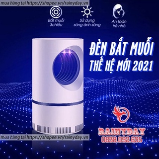 Đèn  bắt muỗi ánh sáng xanh máy bẫy hút bắt diệt muỗi UV thông minh hình trụ mosquito killer usb