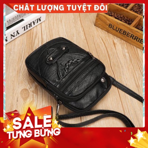 Túi đeo chéo da mềm đựng điện thoại phong cách Hàn Quốc siêu hot | BigBuy360 - bigbuy360.vn