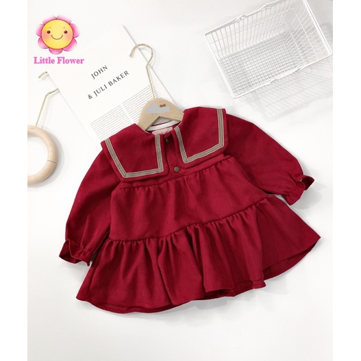 Little Flower Váy đỏ Baby Doll cho bé hàng Quảng Châu cao cấp