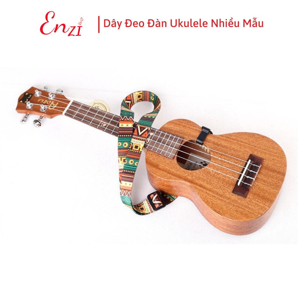 Dây đeo đàn ukulele Cờ Anh không cần đục thùng hàng loại 1 Enzi