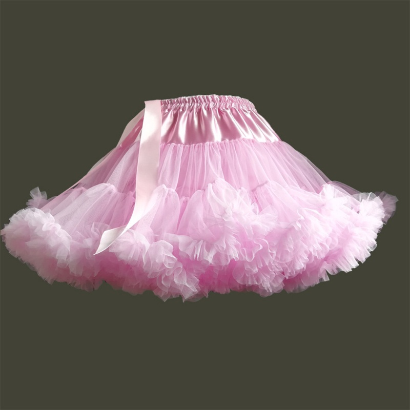 Youyo Chân Váy Xếp Ly Nhiều Lớp Bằng Vải Tuyn Thắt Nơ Eo Co Giãn Múa Ba Lê Pettiskirts Lolit Cho Nữ YOUYO