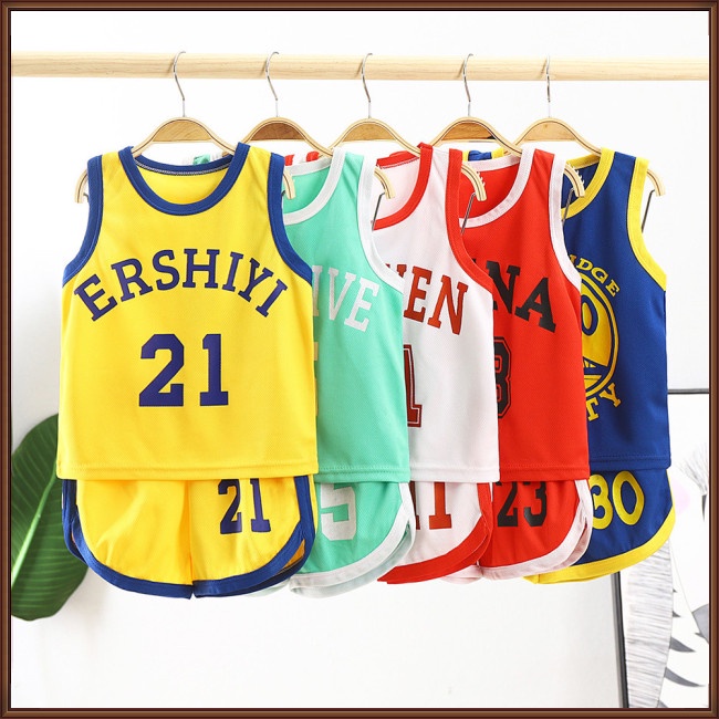 Bộ Đồ Thể Thao 2 Món Áo Sát Nách Phối Quần Thoáng Khí Nhanh Khô Cho Bé 5-9 Tuổi