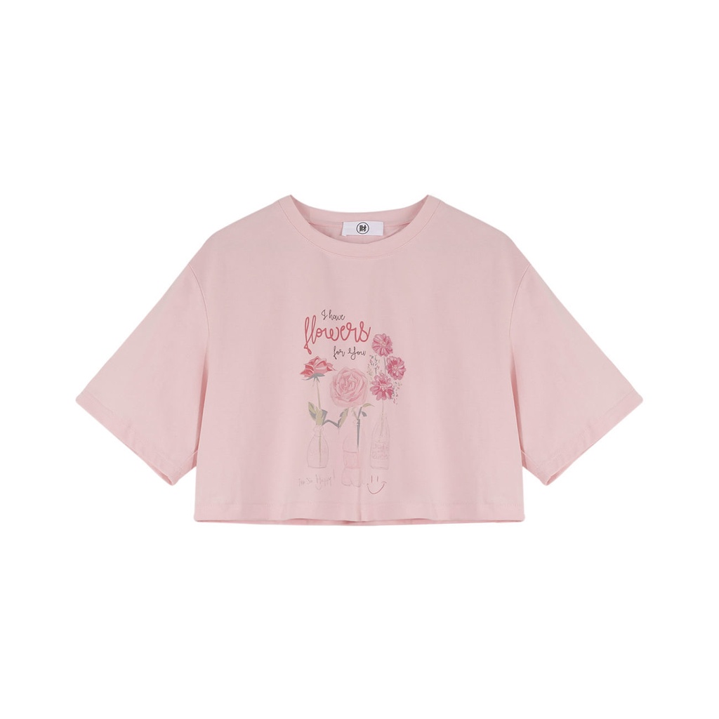 Áo Thun Lửng Tay Ngắn Dáng Rộng Phong Cách Hàn Quốc Thời Trang Cho Nữ