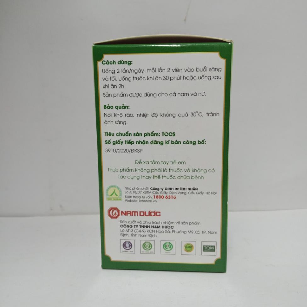 NIỆU KHANG ÍCH NHÂN – Hỗ trợ bổ thận, tăng cường chức năng thận, giảm tiểu nhiều, tiểu rắt, tiểu đêm nhiều lần (40 viên)