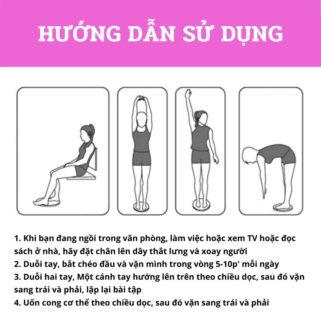 Đĩa xoay eo 360 độ hình bàn chân / Xoay eo tập cơ bụng eo thon dáng đẹp có các hạt massage