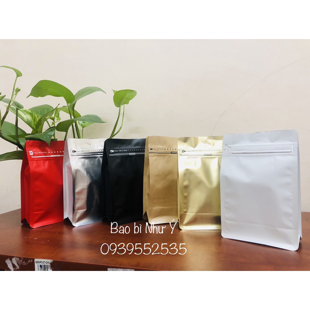-  túi 8 cạnh đáy bằng đựng cafe, bột, hạt