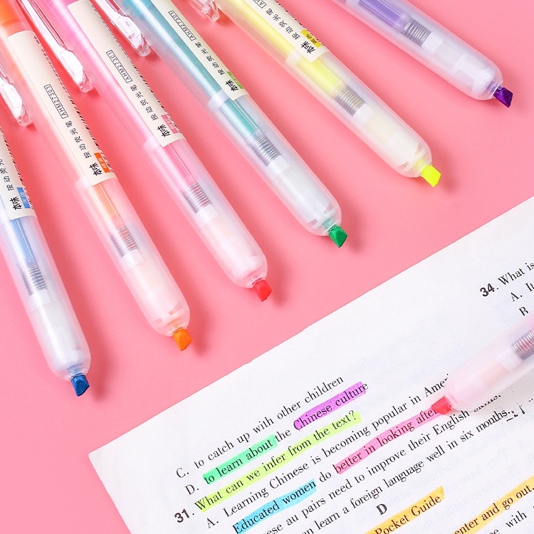 Bút dạ quang 6 màu sắc tùy chọn