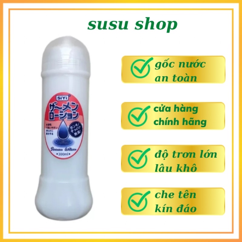 Gel bôi trơn tinh trùng Nhật Bản màu trắng đục độ trơn lớn lâu khô , gốc nước an toàn không mùi không vị lọ 200ml
