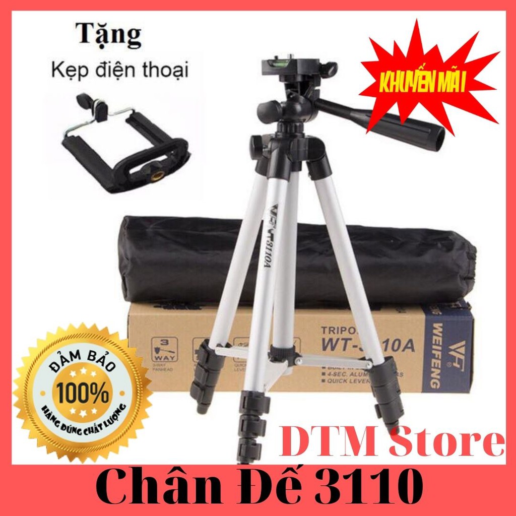 FREESHIP 99K TOÀN QUỐC_[RẺ NHẤT] Gậy TRIPOD MINI 3110 - 3 Chân Kéo Dài Được Và Giá Đỡ Điện Thoại - Giao Màu Ngẫu Nhiên