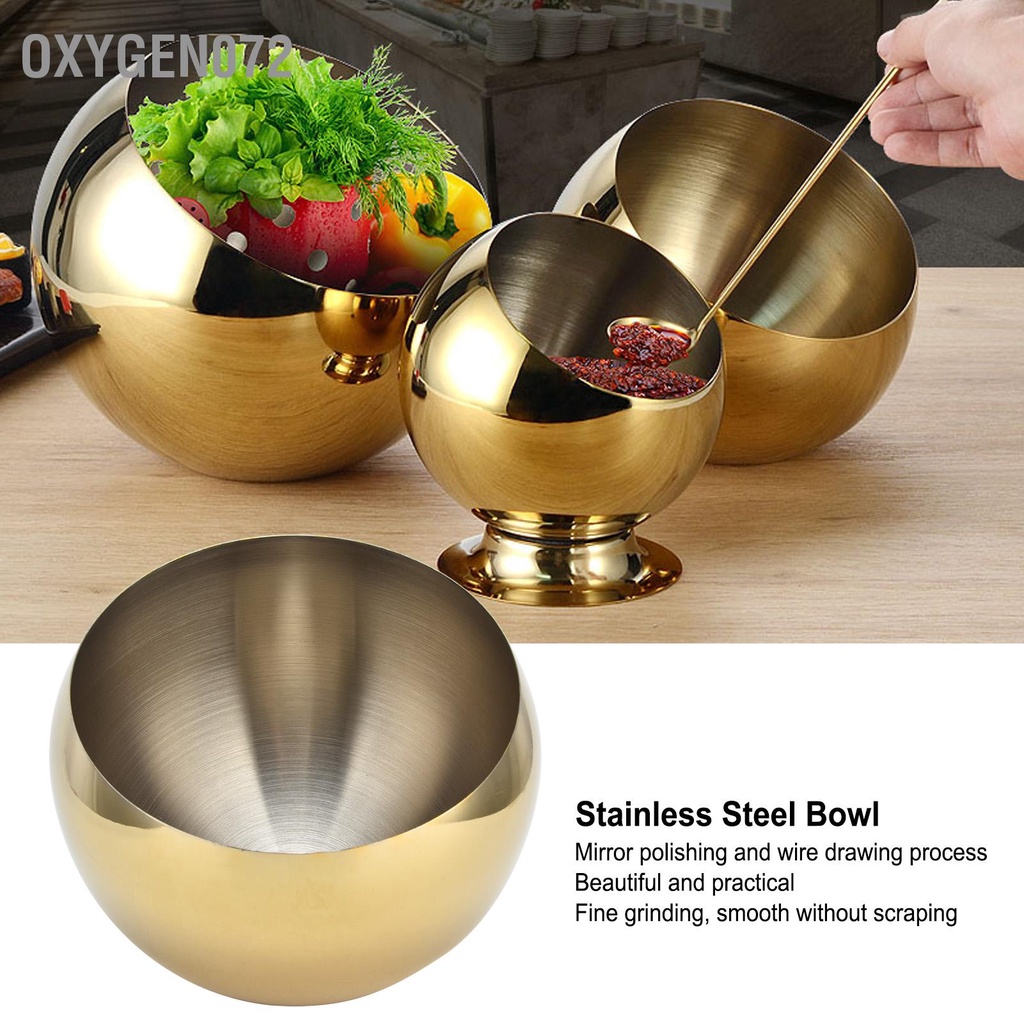Oxygen072 Bát đựng đường bằng thép không gỉ Xiên gia vị đánh bóng để phục vụ muối tiêu