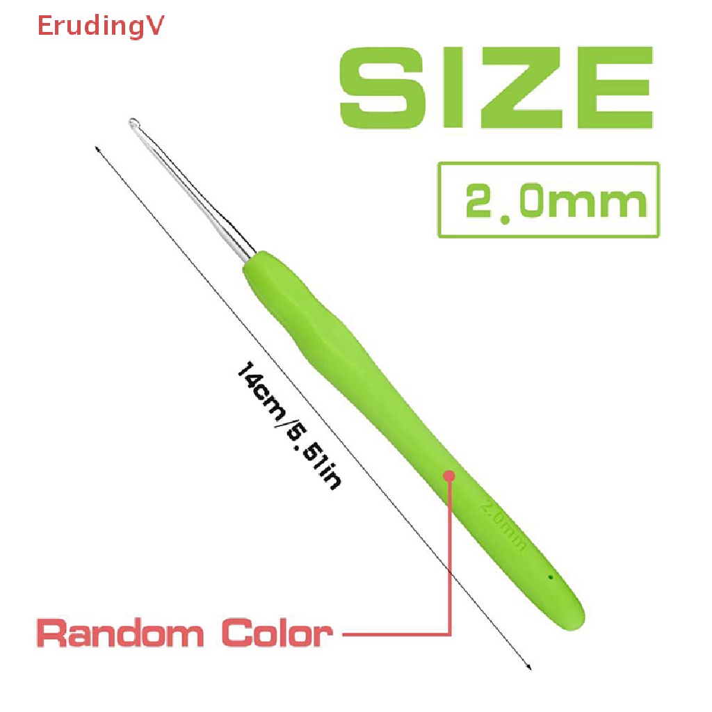 1 Cây Móc Len Tay Cầm Cao Su Mềm 2.0-6.0Mm